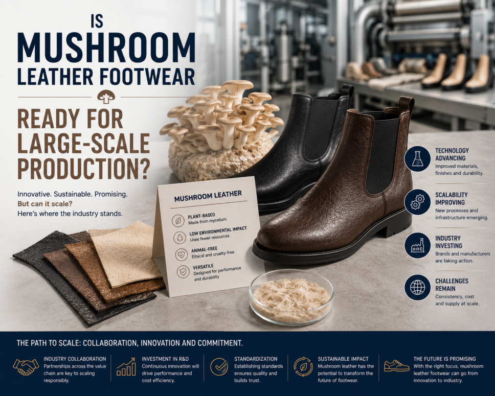 Is Mushroom Leather Footwear Ready for Large-Scale Production