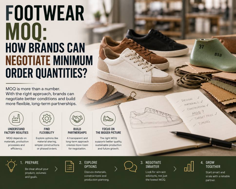 Footwear MOQ: How Brands Can Negotiate Minimum Order Quantities